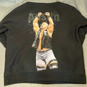 WWE Stone Cold Steve Austin Broken Glass Pull Over Hoodie *Large